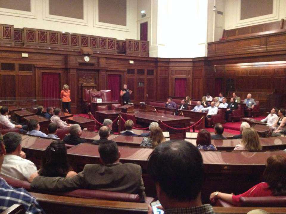 公司陳董事長在澳洲首都堪培拉國會現場。 公司陳董事長在澳洲首都堪培拉國會現場。